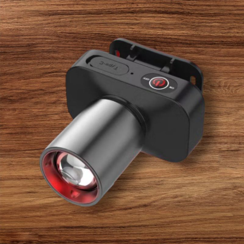 senter kepala Aoki zoom 60w 800lumen baterai 3000mah cahaya putih