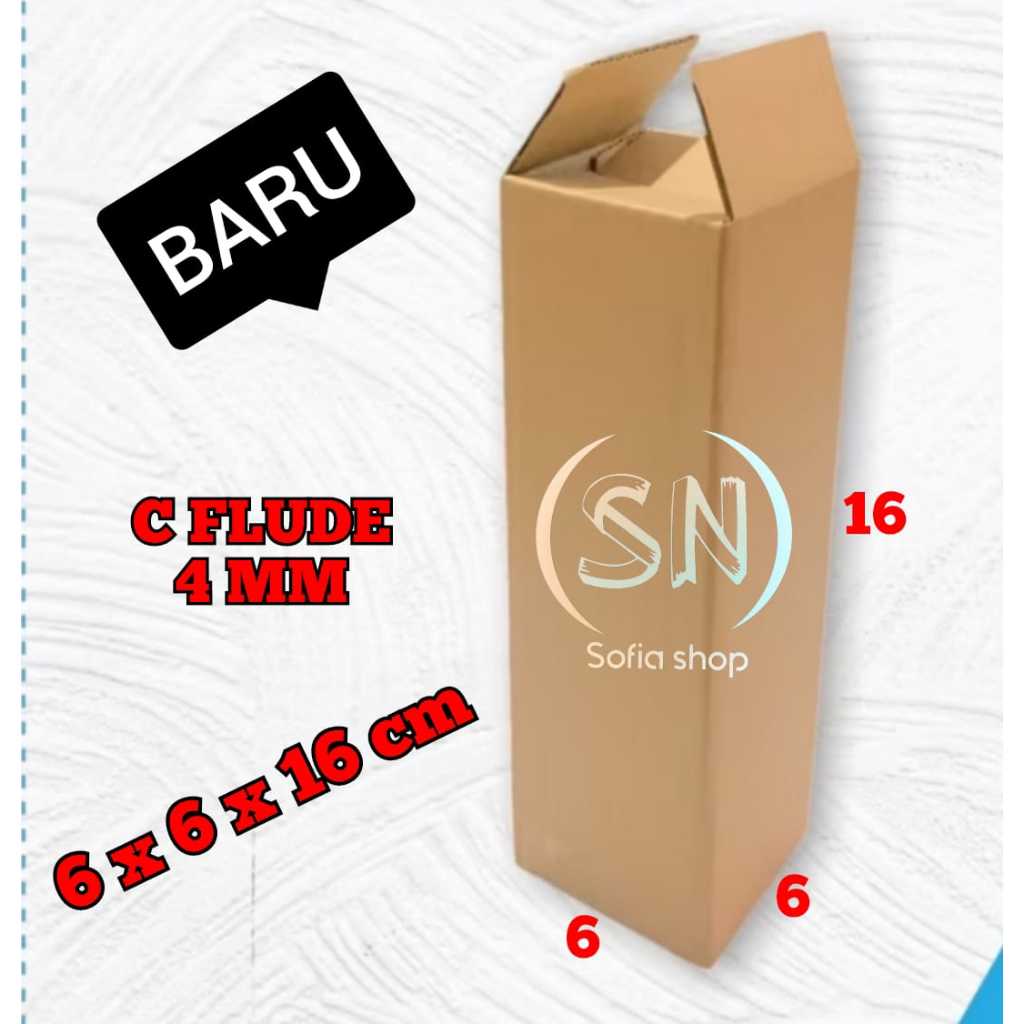 

C-FLUDE 4MM KARDUS PACKING 6x6x16cm / KARDUS PACKING ONLINE SHOP 6 x 6 x 16 CM