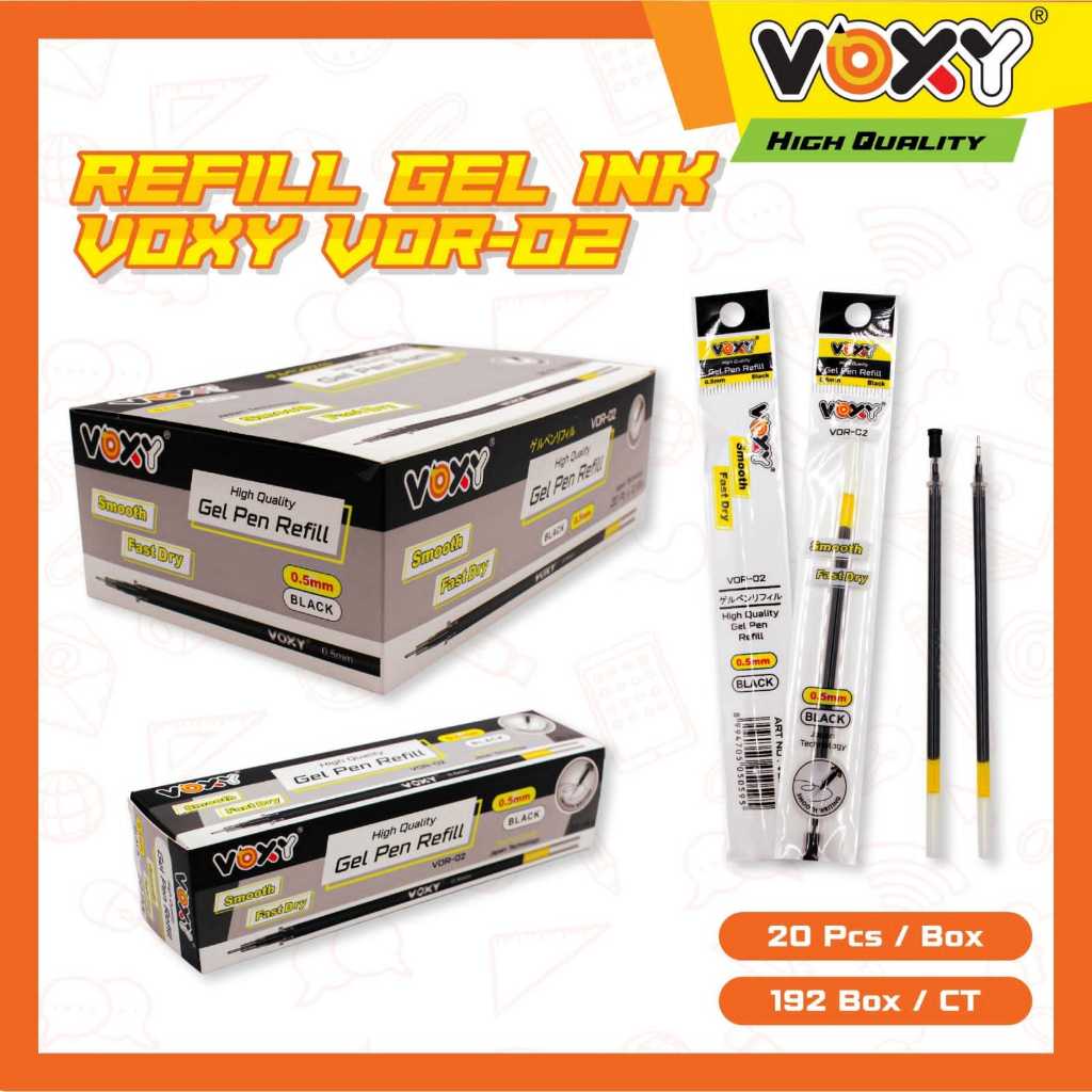 

(1 Kotak) Refill Tinta Pulpen 0.5mm Murah / Isi Ulang Pulpen / Refill Gel Ink Pen Gel 0.5mm Murah