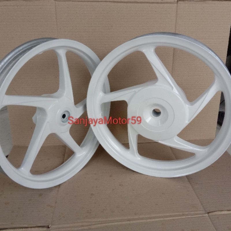 velg pelk depan belakang putih beat karbu Scoopy copotan original