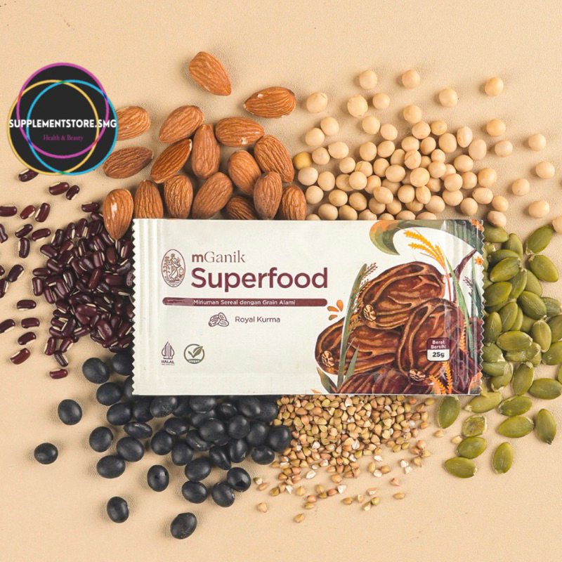 

(ECER 1 SACHET) NEW mGanik SUPERFOOD Labu Kuning Pumpkin Kurma Meal Replacement Multigrain Diabetes Alami