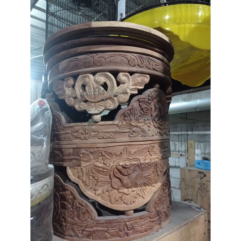 tebok ukir sangkar bundar tebok ebod jaya kandang Lovebird tinggal pasang