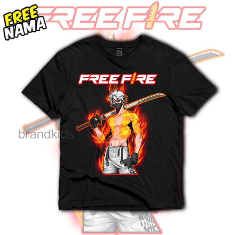 (BISA COD)KAOS ANAK FF PEDANG MERAH ,,PREE NAMA