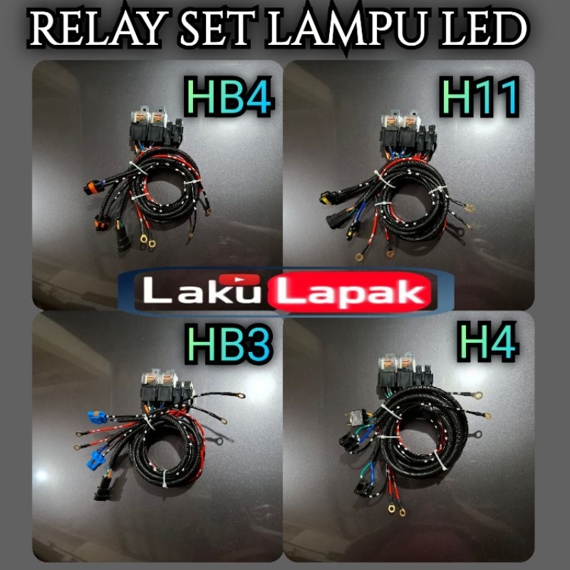RELAY SET LAMPU LED H4 H11 HB3 HB4