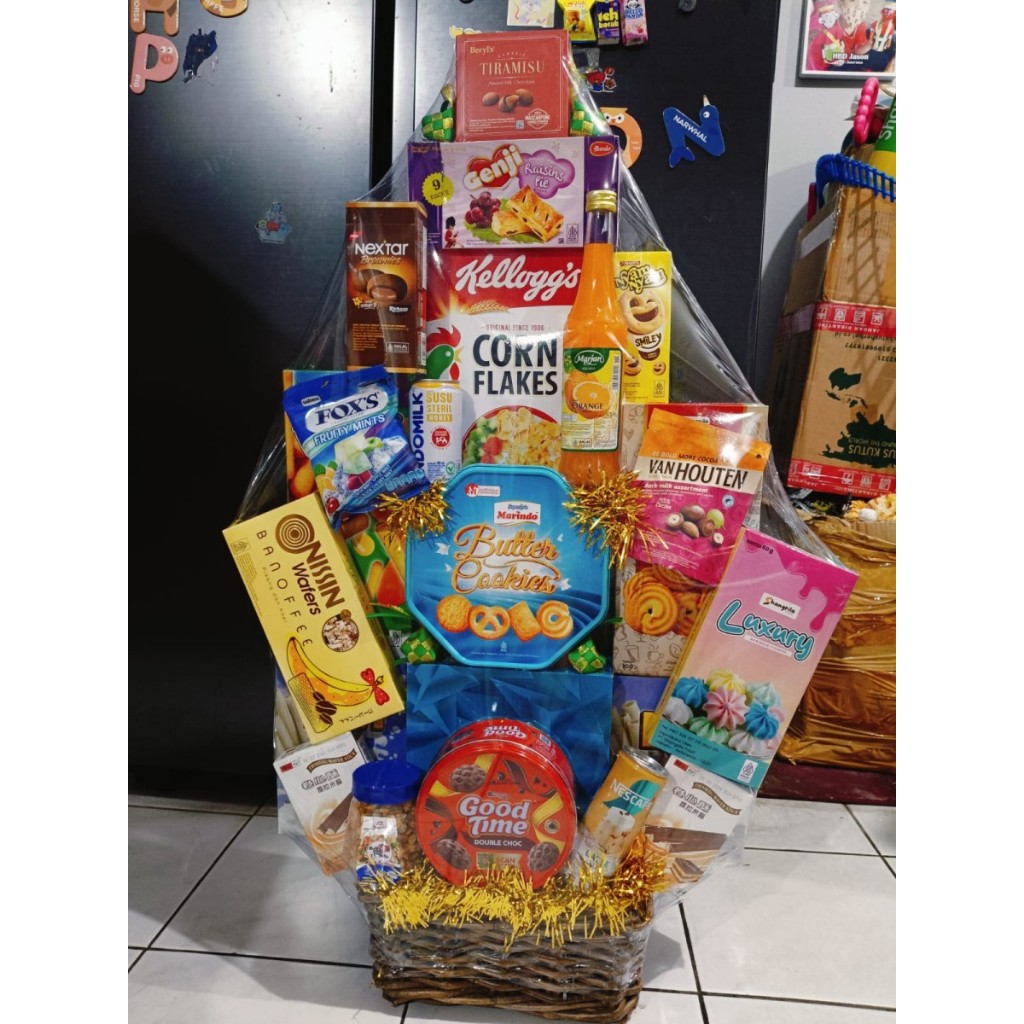

Parcel Makanan Lebaran Mevvah 2025 (2) Cantik Murah Meriah | Hantaran Parcel Snack Isi Banyak