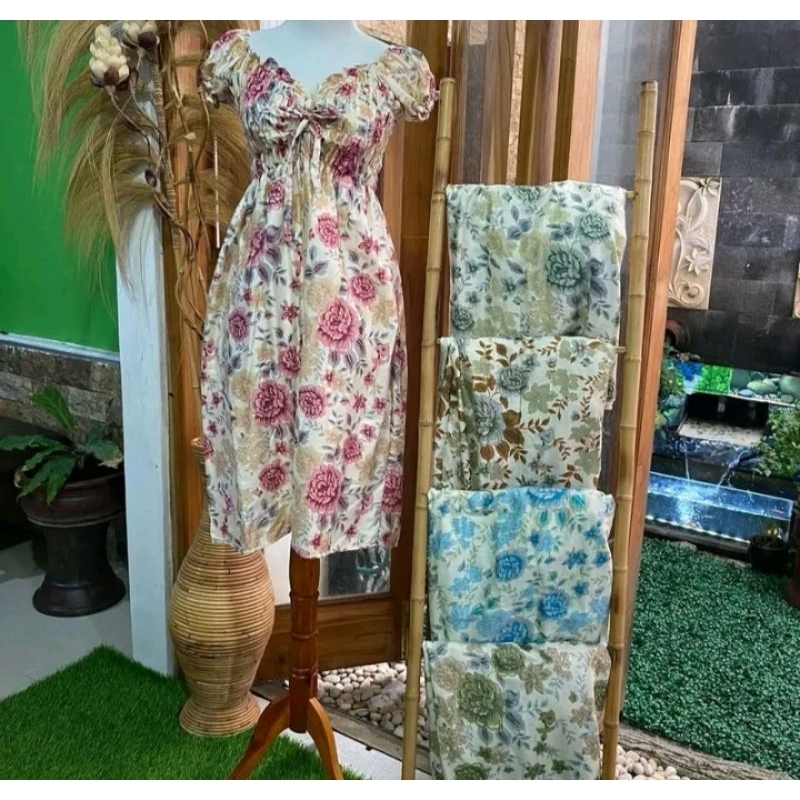 Daster tali pita mini katun rayon