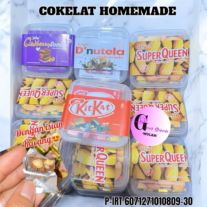 

COKELAT VIRAL Isi 50 pcs Coklat SUPERQUEEN Dengan isian Kacang