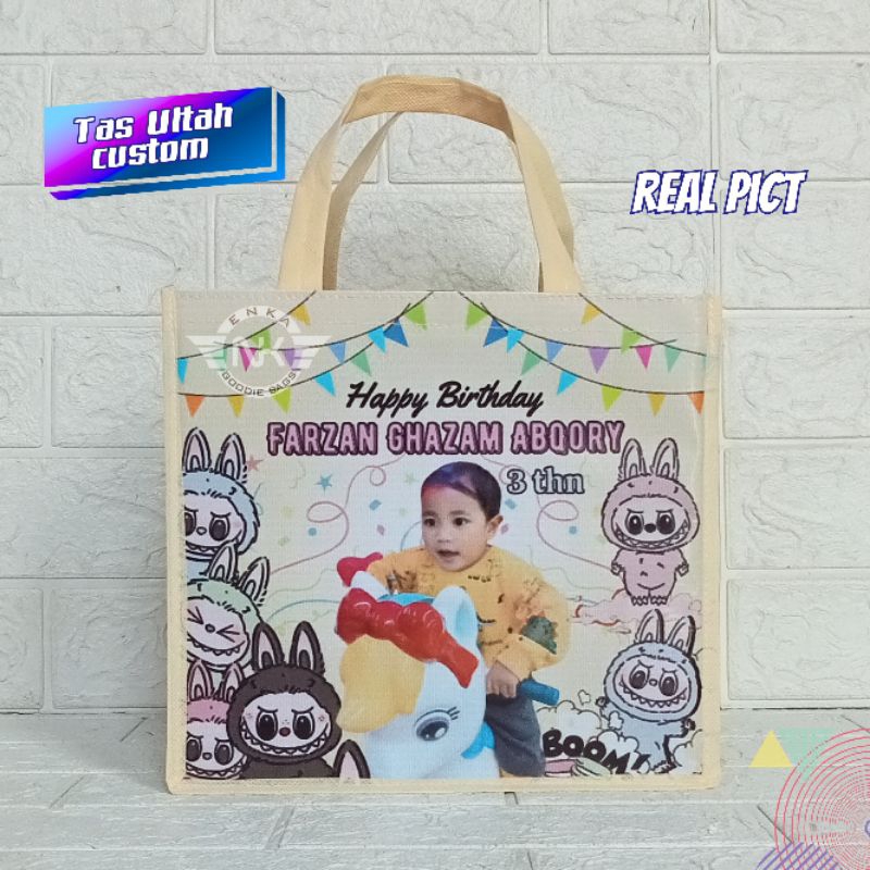 

TAS ULTAH CUSTOM / GOODIE BAG ULANG TAHUN ANAK CUSTOM NAMA