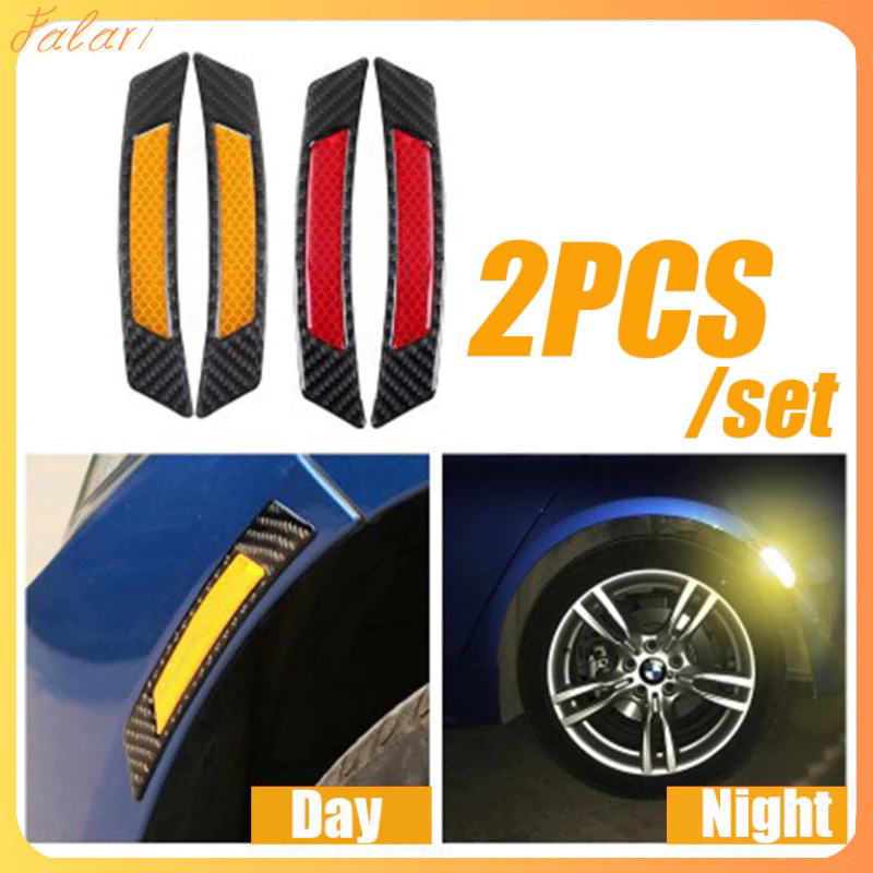 (2 pcs) Stiker Replector Mobil Stiker side Marker Bumper Mobil