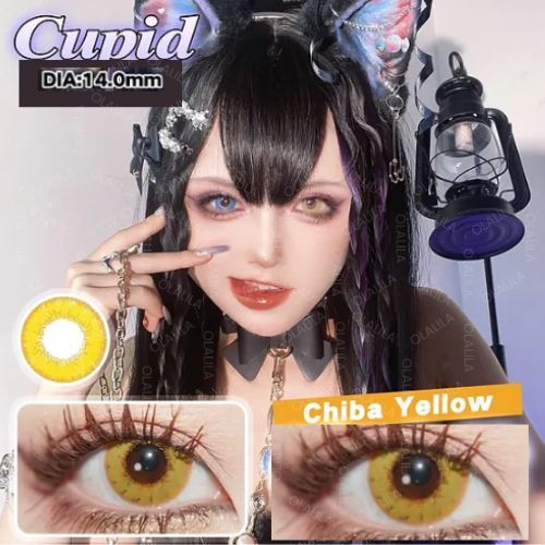 OLALILA Softlens My Chiba Yellow Cupid 14.mm Natural Lens by Pinkin - soplen anime normal minus ting