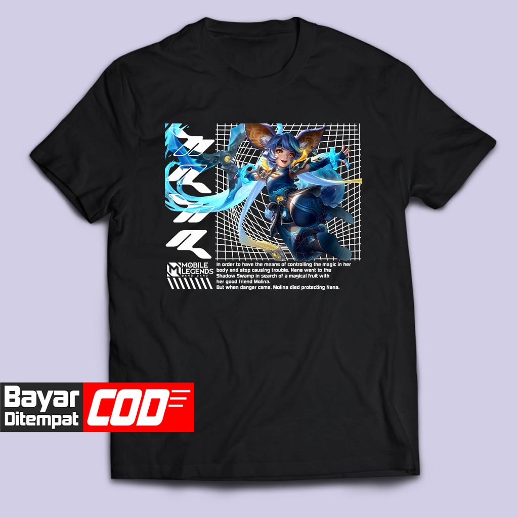 Kaos NANA HERO MLBB MOBILE LEGEND Distro Pria/Wanita Dewasa Baju Atasan Unisex Premium Murah