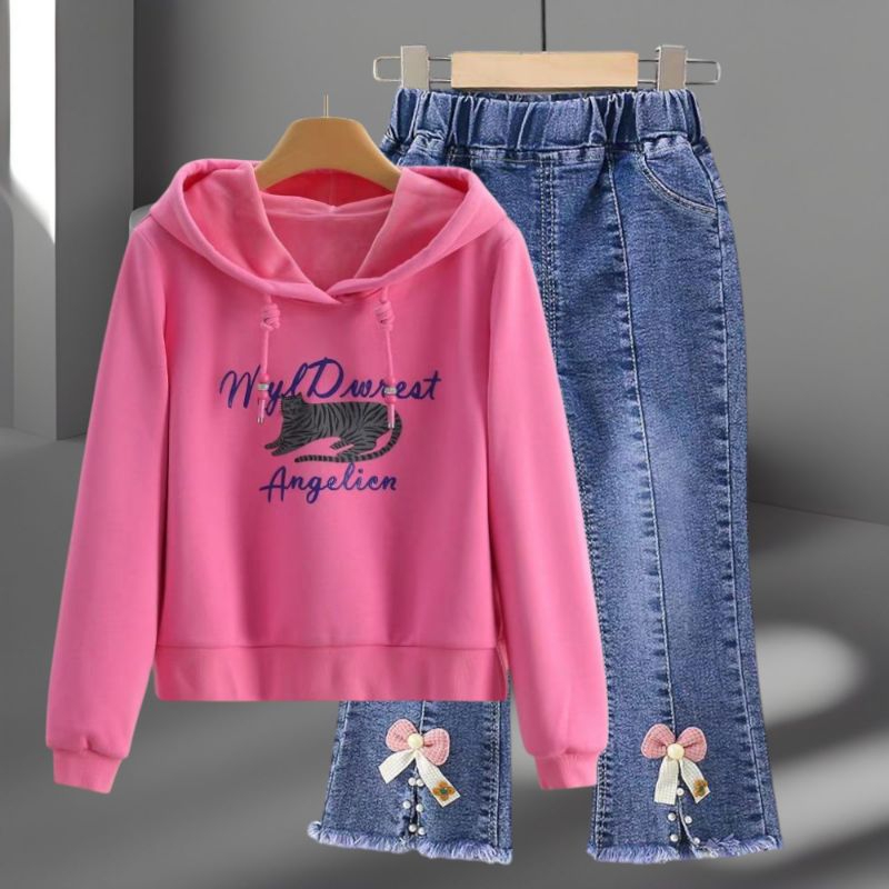 Setelan Switer Hudi Anak Perempuan Import Premium Usia 1 Sampai 10 Tahun Fashion Set Pakaian Anak Pe