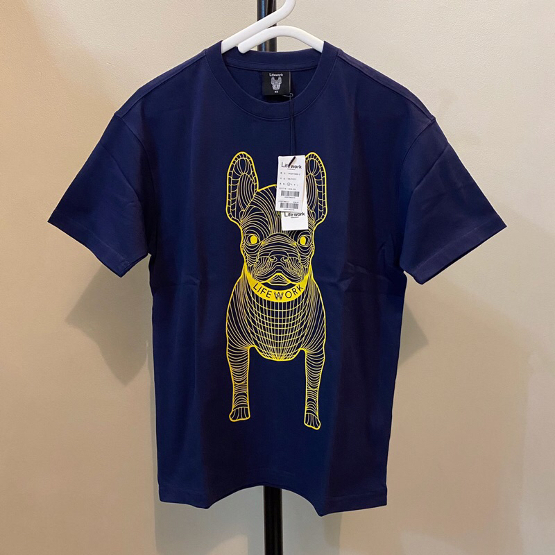 LIFEWORK BIG RADOG TSHIRT NAVY YELLOW