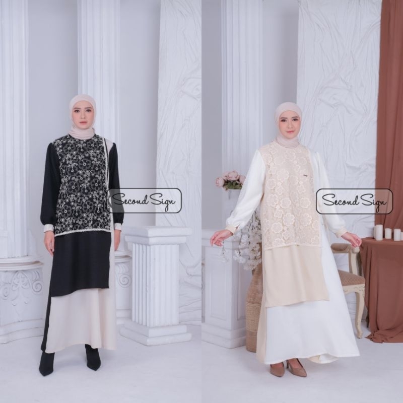 Secondsign Eliora Dress Terbaru. Eliora Dress - Gamis Second Sign Terbaru