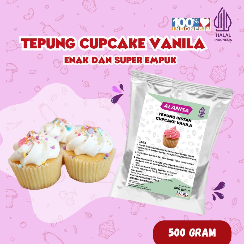 

TEPUNG VANILLA CUPCAKE PRAKTIS!!