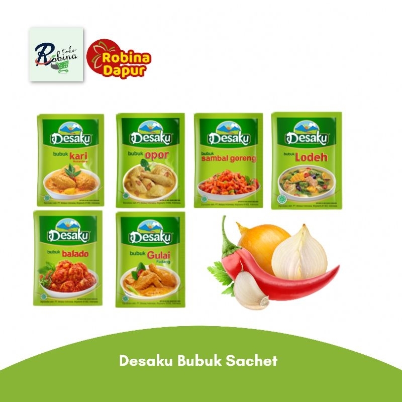 

Desaku Bumbu Rempah Bubuk Dapur Kari Opor Sambal Goreng Lodeh Balado Gulai Sachet