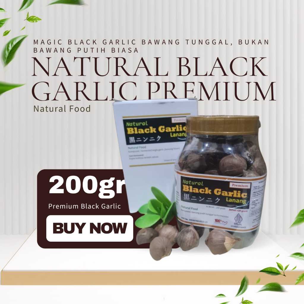 

Black Garlic Premium/Bawang Hitam Premium/Gradual Heating 26 hari/Anti-Kanker/Mencegah Kanker