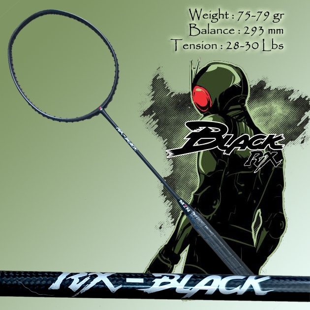 RAKET BADMINTON BULUTANGKIS MZN RX BLACK KAMEN RIDER mizuno