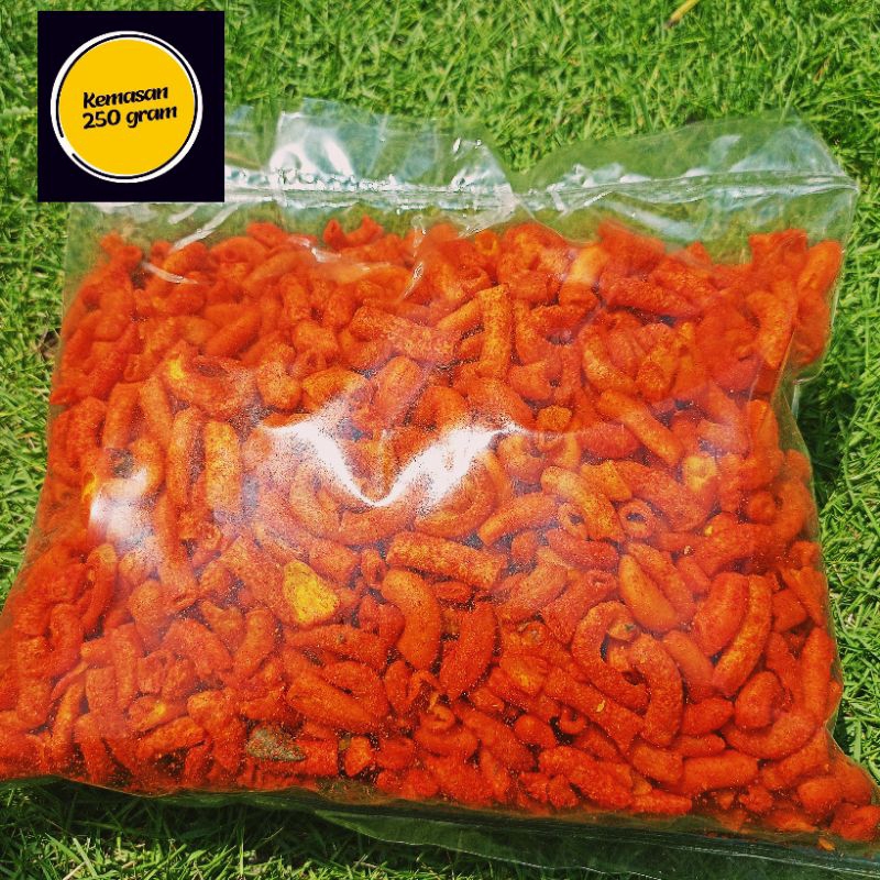 

Makaroni bantet pipa pedas gurih daun jeruk 250 gram viral