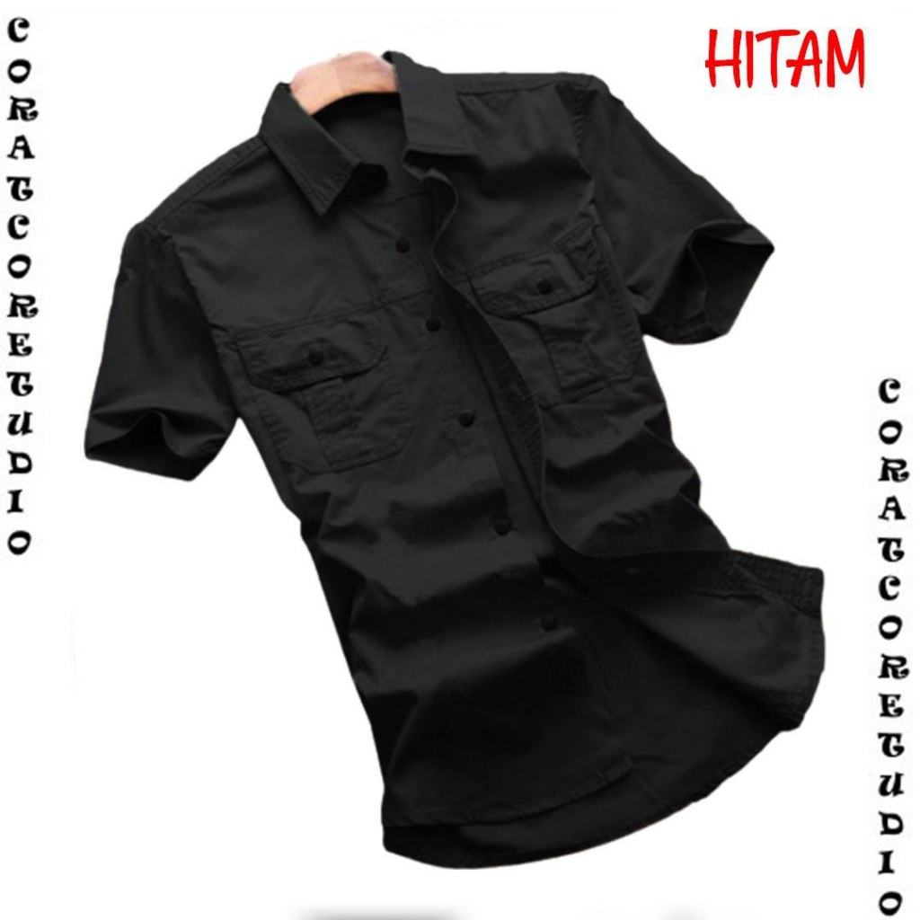 CHAMELEON SURABAYA MALANG GRESIK SIDOARJO JAWA TIMUR SBY Kemeja Cowok Hem Pria Dua 2 Kantong Saku Re