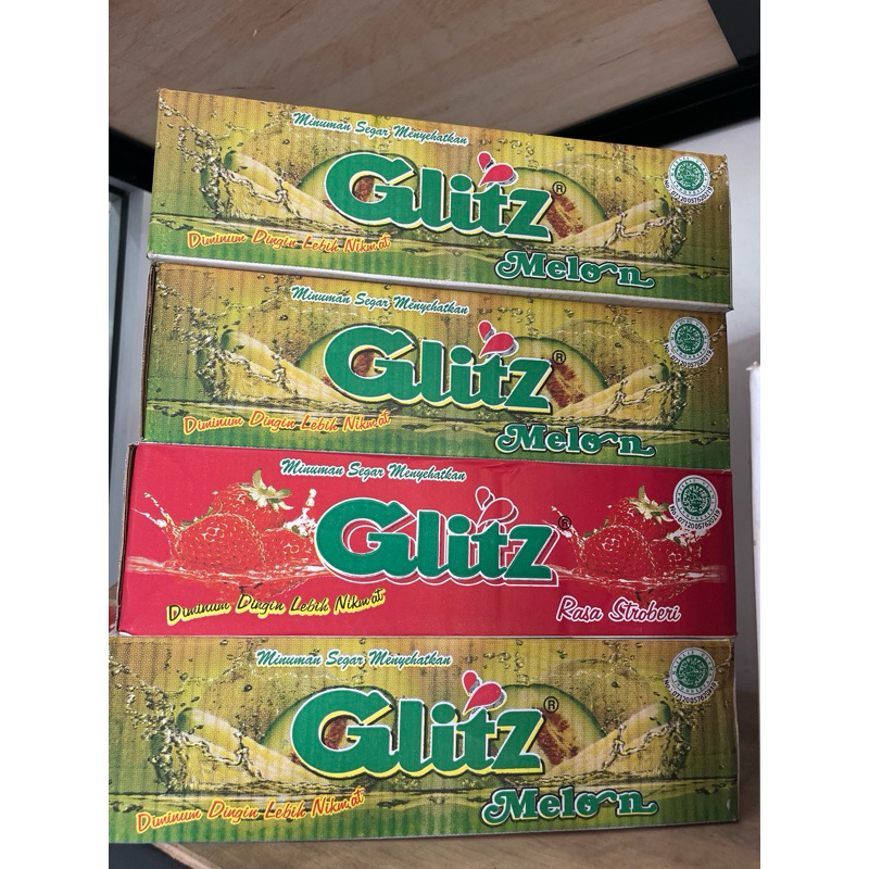 

minuman glitz jeruk melon leci stroberi 24cups x 140ml