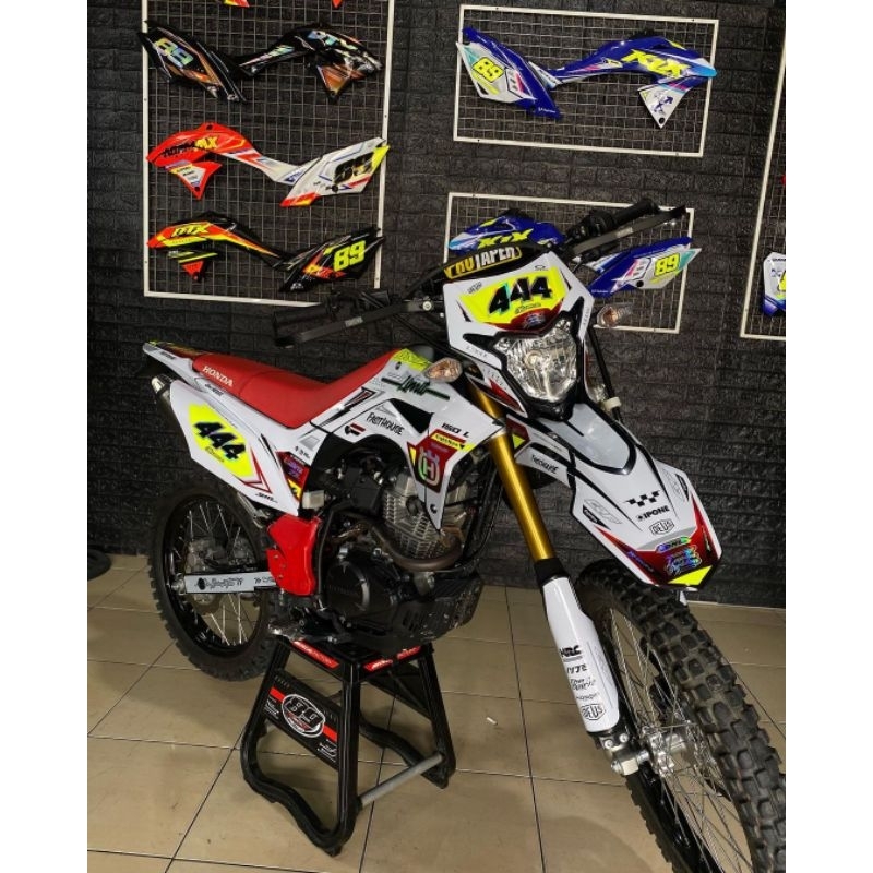 Decal Sticker Motor CRF 150L Putih Stabilo Kombinasi Hologram