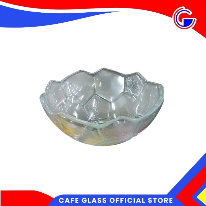 MANGKOK KACA SOUVENIR MOTIF BOLA LUSINAN | SCB-4B | MANGKOK MOTIF BOLA | MANGKOK KECIL | ISI 12PC