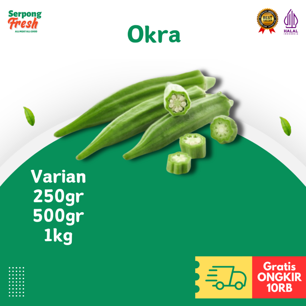 

Okra Sayuran Hijau Okra Segar 250gr 500gr 1kg Fresh