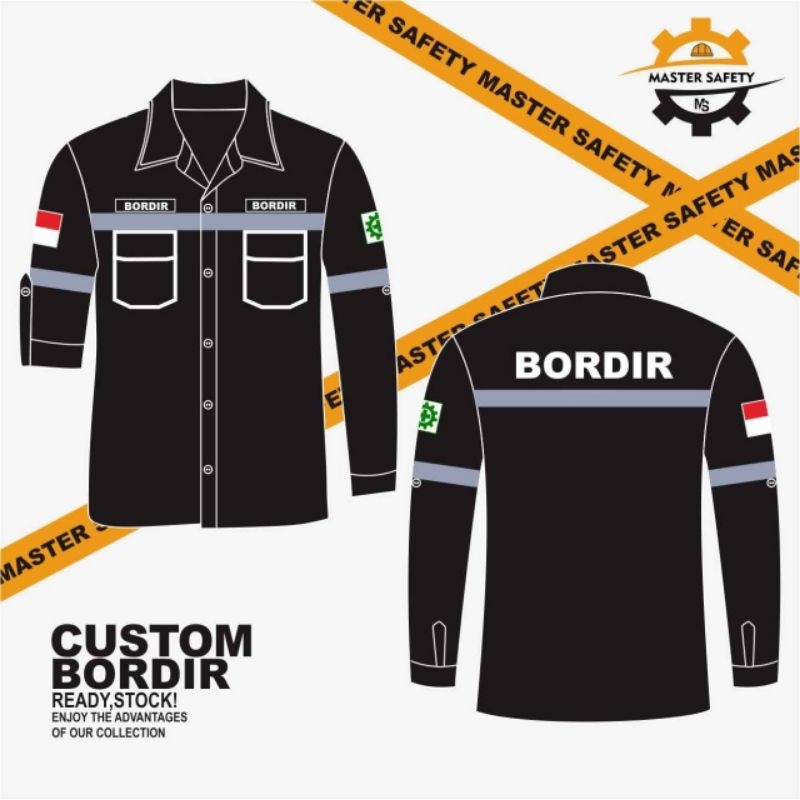 WEARPACK SAFETY BORDIR SATUAN CUSTOM BORDIR KEMEJA SAFETY