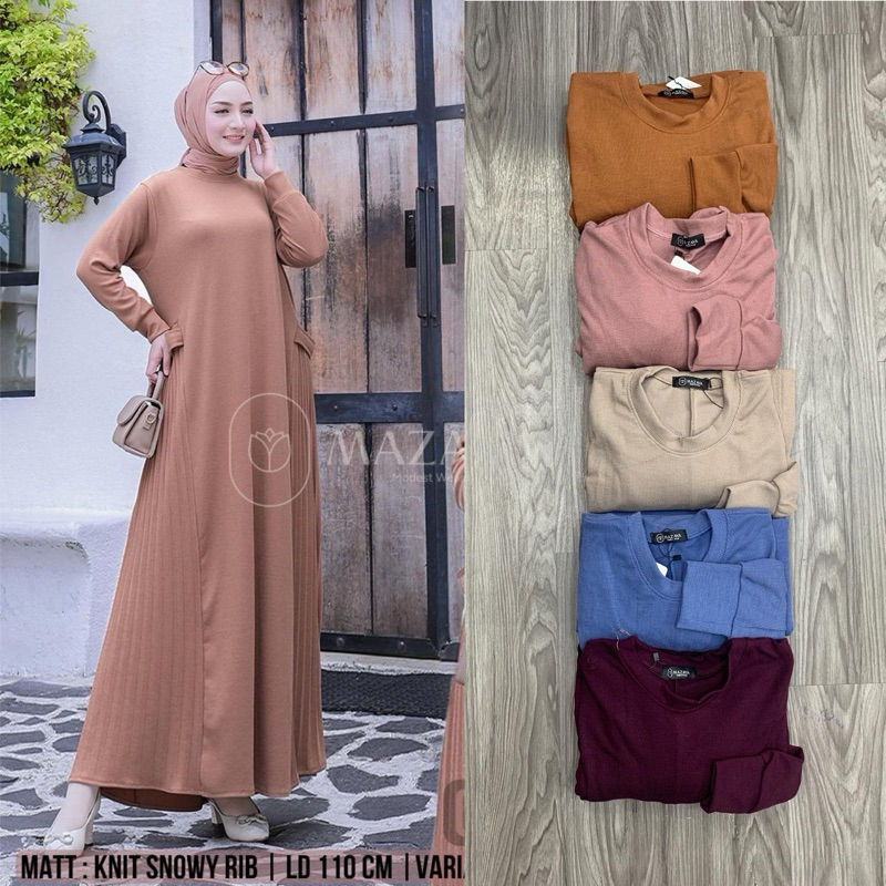 gamis/knit/gamis rajut/standar/gamis bahan knit