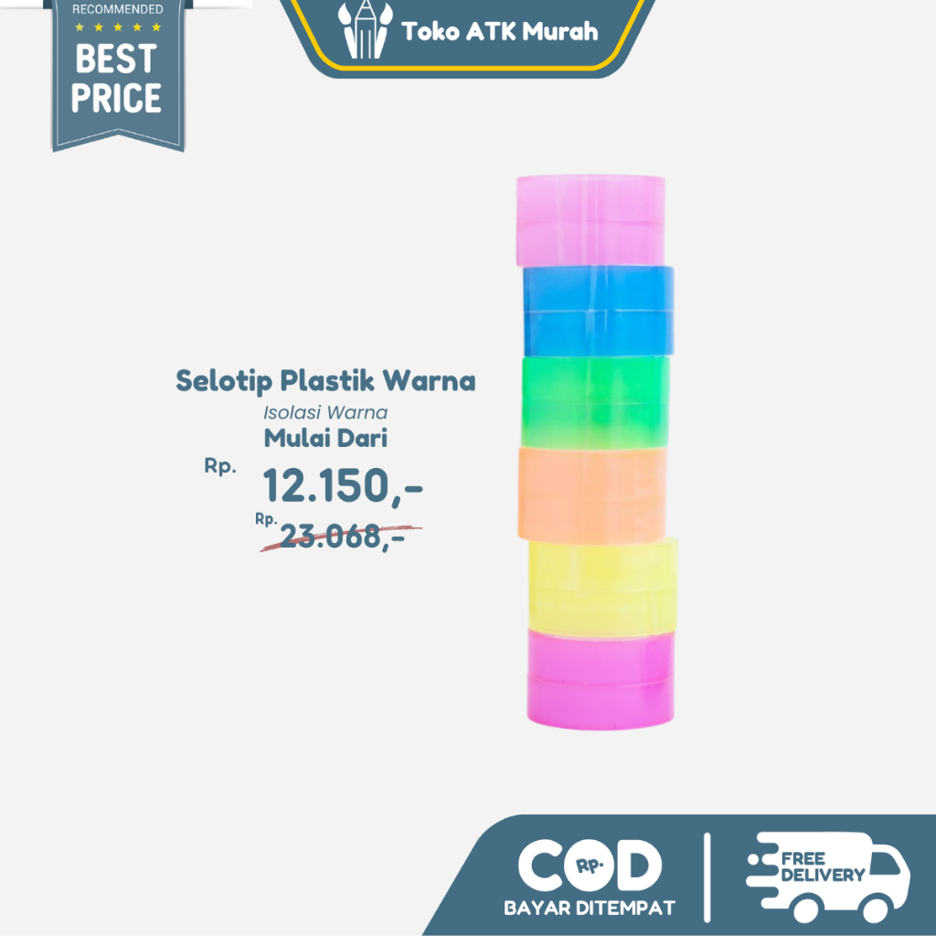 

Selotip Isolasi Kecil Warna Warni / Mini Rainbow Tape