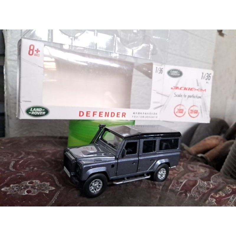 Diecast land Rover defender jackiekim classic miniatur car mobil jeep koleksi 1:36 cocok dijadikan p