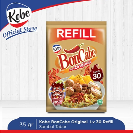 

KOBE BonCabe Sambal Tabur Refill Rasa Original Level 30 Kemasan 35 gr