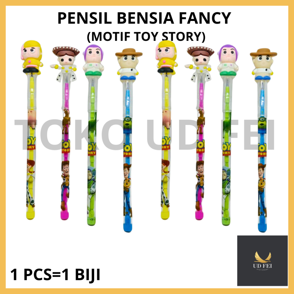 

(1 PCS=1 BIJI -- MOTIF TOY STORY ) PENSIL BENSIA MINI/ PENSIL BENSIA FANCY/ PENSIL FANCY BENSIA