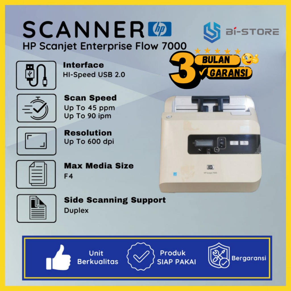 Scanner Hp Scanjet 7000 Bisa Folio F4 Kecepatan Scan Hingga 40 PPM