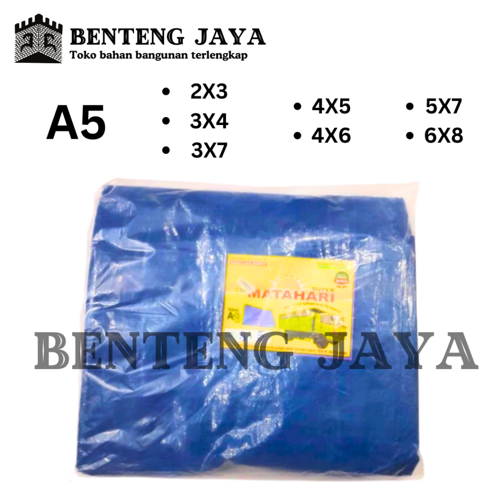 TERPAL CAP MATAHARI A5 4X5 4X6 5X7 6X8 / TENDA PLASTIK