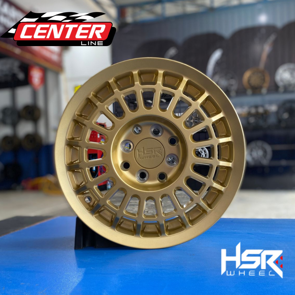 VELG MOBIL BRIO AYLA AVANZA R14 HSR FUTBULS LUBANG 4 WARNA GOLD MODEL RALLY