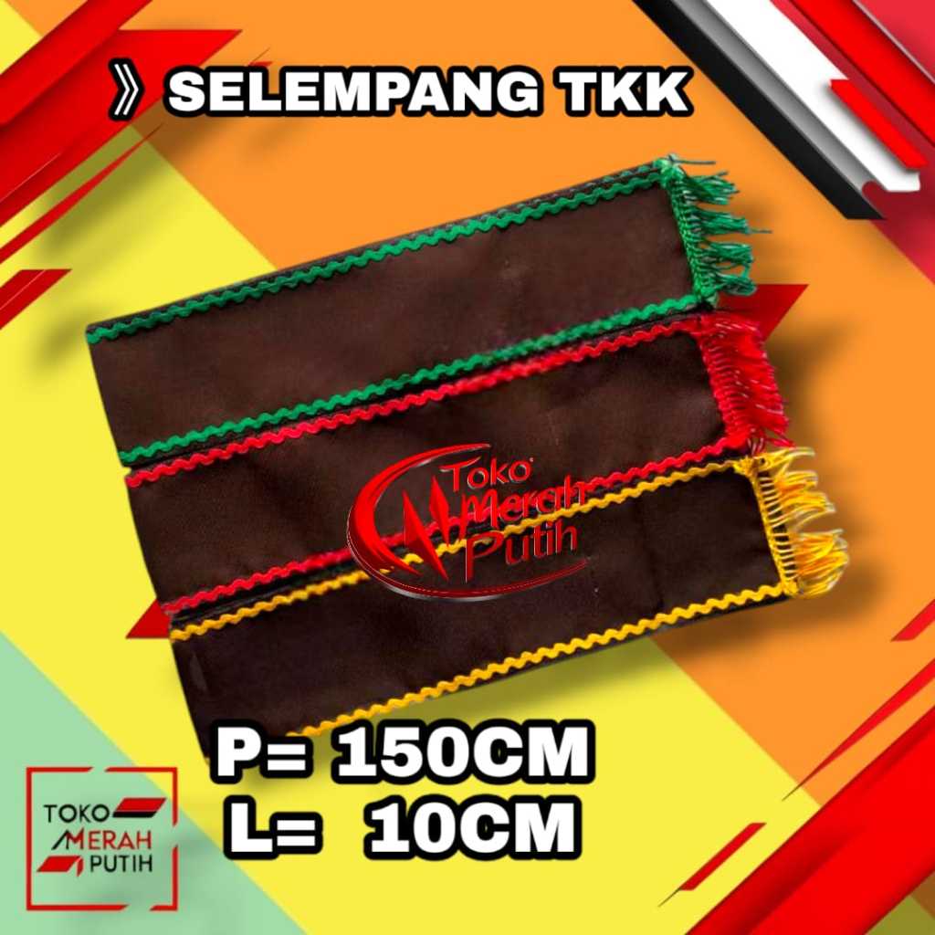 Selempang tkk tetampan pramuka hijau merah kuning