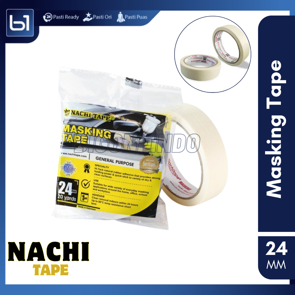 

Lakban Kertas Masking Tape Murah Berkualitas 24 mm 20yard