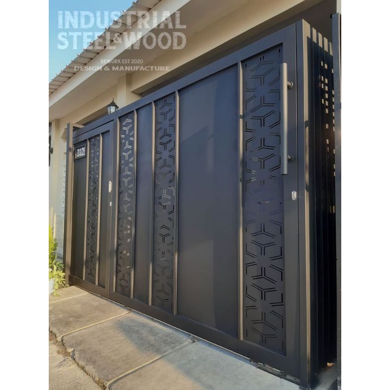 Pagar Rumah Besi Minimalis | Gerbang & Tralis Besi Hollow Custom Ukuran