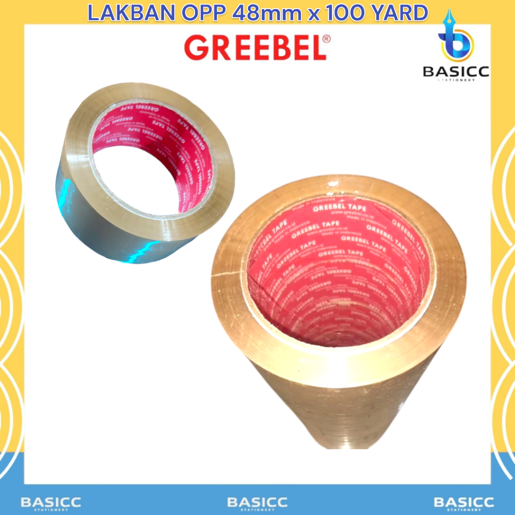 

Greebel OPP Lakban Selotip Cokelat Isolasi Red Core 48mmx100 Yard | @1 Rol