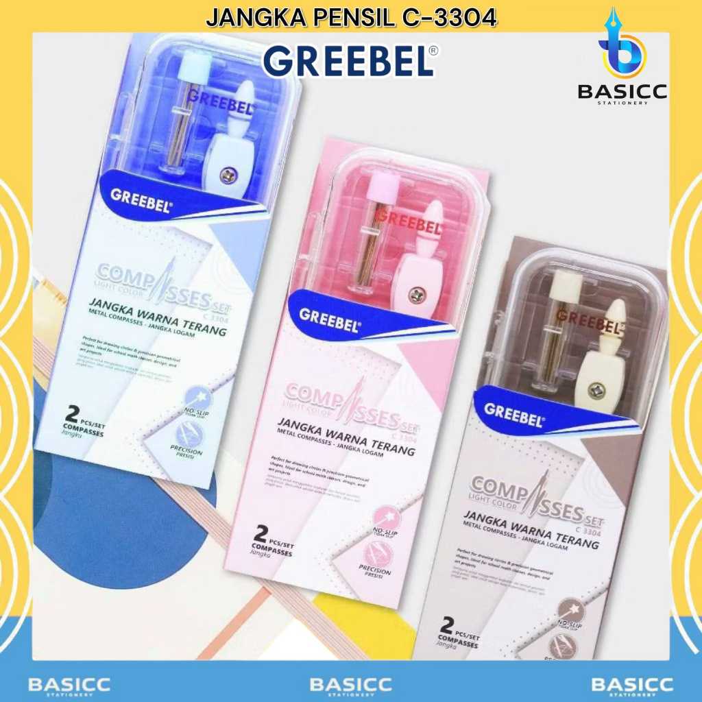

Greebel Jangka Besi Warna Plus Isi Pensil Math Set C 3304 | @1 Pcs