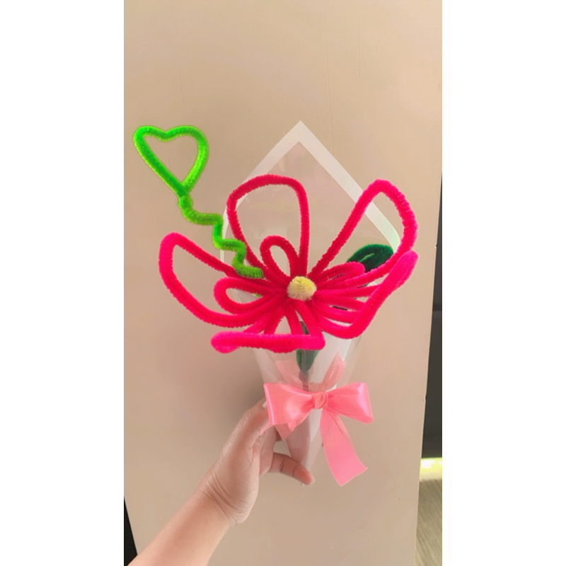buket bunga kawat bulu/kawat bulu/buket bunga/simpel buket