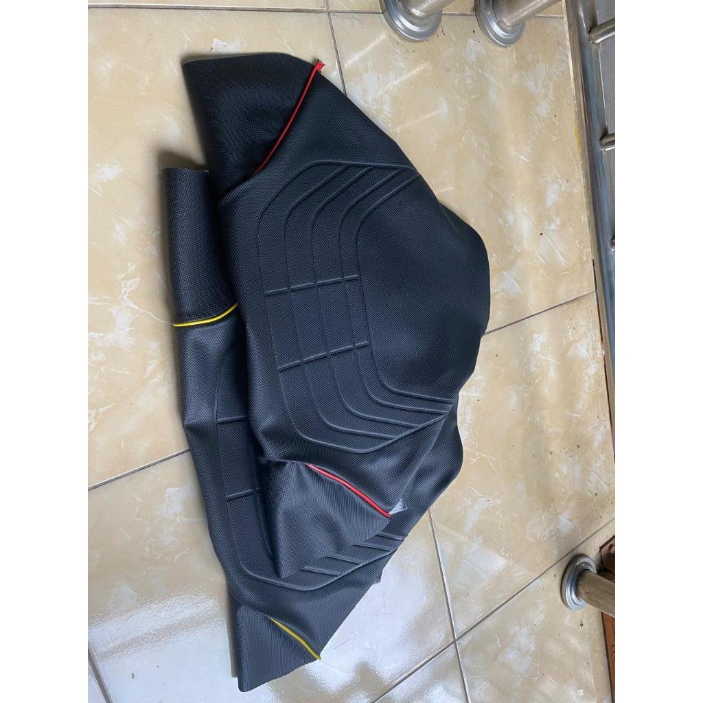 Kulit Jok Motor RX KING HITAM POLOS LIS MERAH KUNING HITAM
