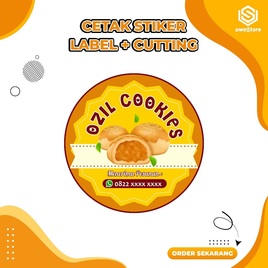 

UwosPrinting STIKER / STICKER / STIKER LABEL / STIKER CUSTOM / CETAK STIKER / STIKER LOGO/ UK. 5CM