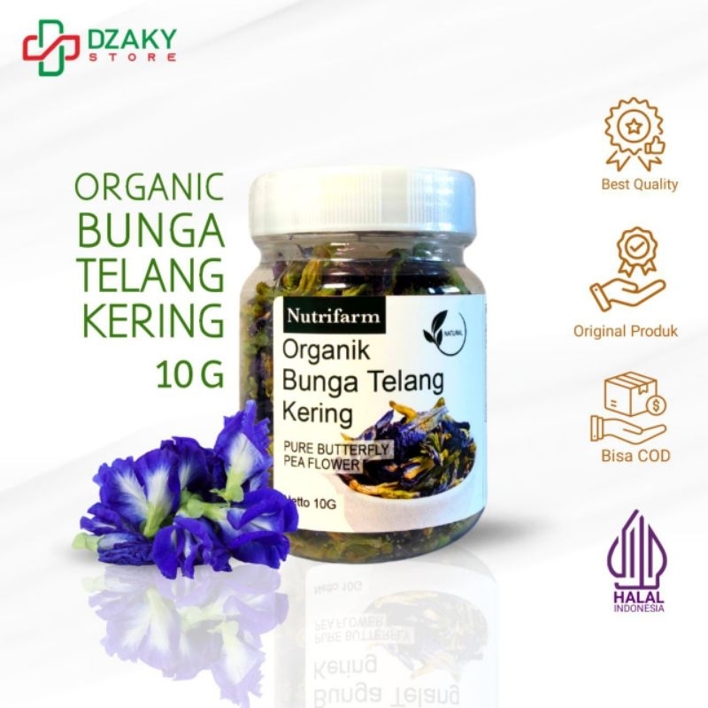 

High Quality Teh Bunga Telang Kering Premium Organic Ungu Grade A 10 Gr