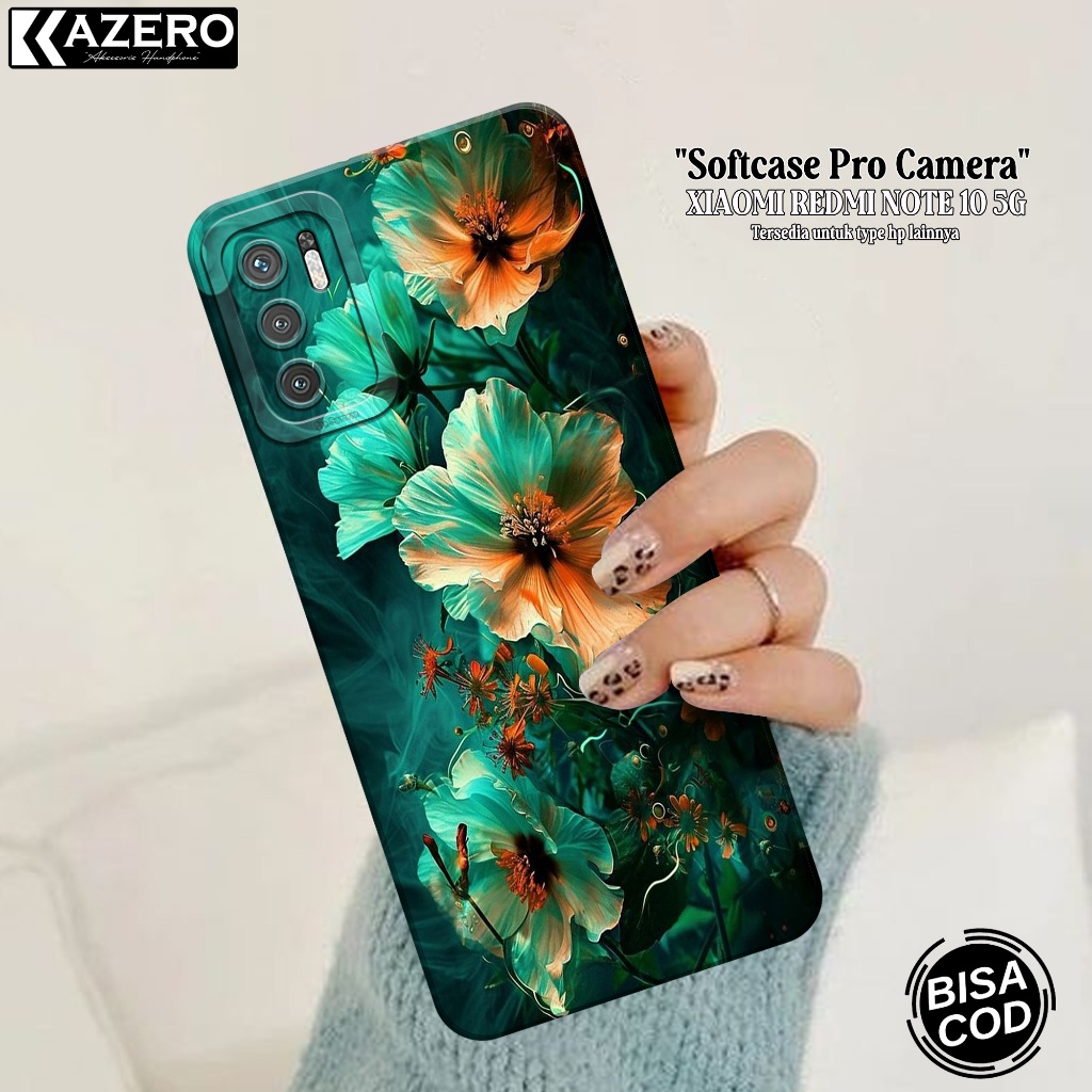 Silikon HP Xiaomi Redmi Note 10 5G - Fashion Case Bunga - Softcase Xiaomi Redmi Note 10 5G - Case Re