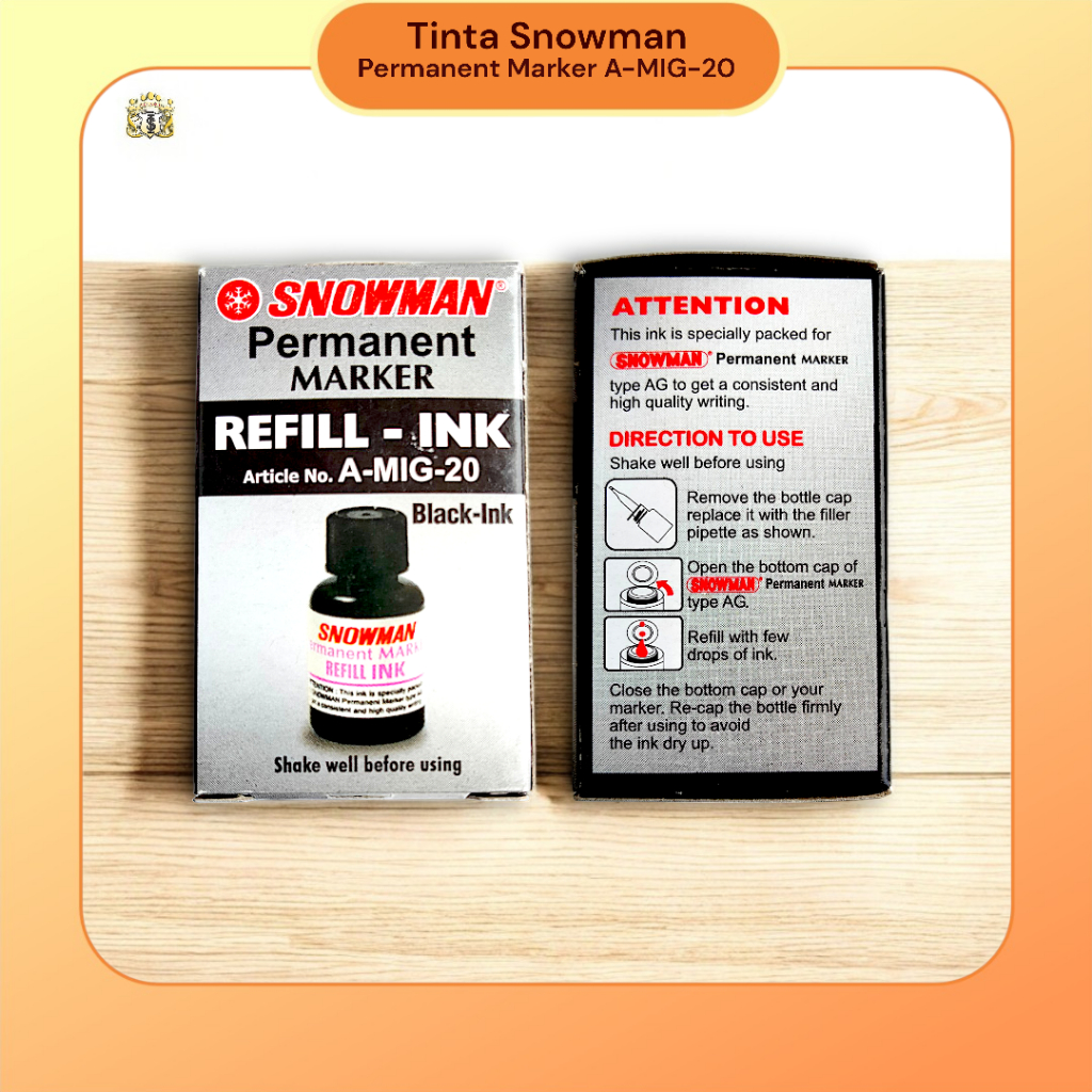 

Tinta Marker Permanent Snowman Warna Hitam A-MIG-20