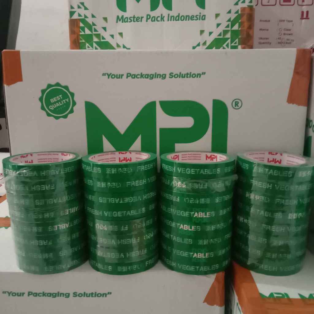 

4 Slop / 32 Pcs - Lakban Isolasi Sayur Fresh Vegetables 18 mm x 50 Meter - Lakban Sayur Fresh