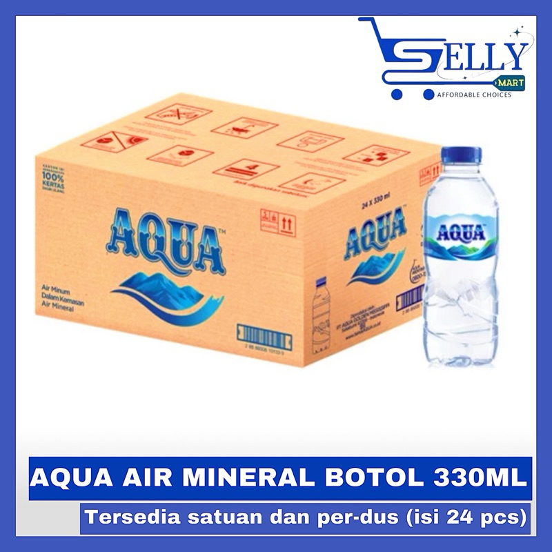 

AQUA AIR MINERAL BOTOL 330ML ISI 24 PCS (SATUAN DAN DUS)